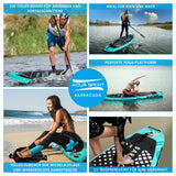 Aqua Spirit Barracuda SUP gonfiabile Stand Up Paddle Board 2024, 10'6x81,3 x 15,2 cm, Kit completo di conversione kayak con pagaia, zaino, pompa e altri accessori, Principianti e esperti adulti