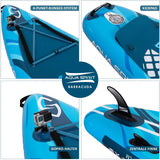 Aqua Spirit Barracuda SUP gonfiabile Stand Up Paddle Board 2024, 10'6x81,3 x 15,2 cm, Kit completo di conversione kayak con pagaia, zaino, pompa e altri accessori, Principianti e esperti adulti