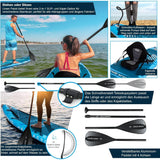 Aqua Spirit Barracuda SUP gonfiabile Stand Up Paddle Board 2024, 10'6x81,3 x 15,2 cm, Kit completo di conversione kayak con pagaia, zaino, pompa e altri accessori, Principianti e esperti adulti