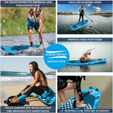 Aqua Spirit Barracuda SUP gonfiabile Stand Up Paddle Board 2024, 10'6x81,3 x 15,2 cm, Kit completo di conversione kayak con pagaia, zaino, pompa e altri accessori, Principianti e esperti adulti