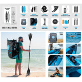 Aqua Spirit Tavola gonfiabile per kayak, 10'5"/13'5", kit completo per kayak per 1 o 2 persone con pagaia, zaino, pompa a doppia azione e altri accessori, Principianti ed esperti per adulti, 3 anni