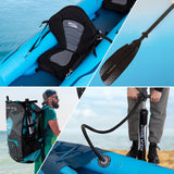 Aqua Spirit Tavola gonfiabile per kayak, 10'5"/13'5", kit completo per kayak per 1 o 2 persone con pagaia, zaino, pompa a doppia azione e altri accessori, Principianti ed esperti per adulti, 3 anni